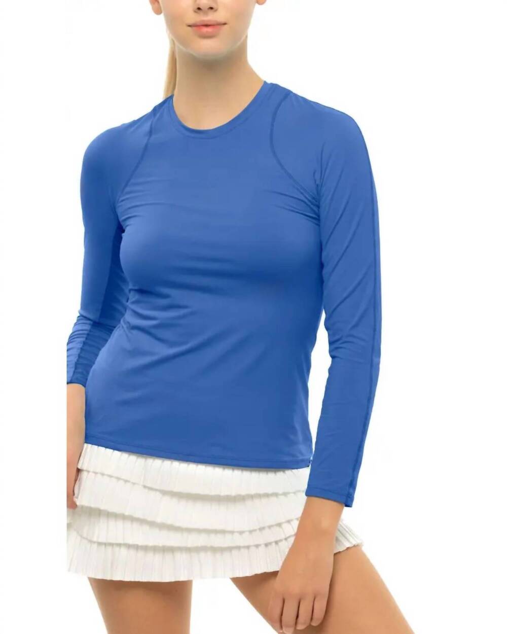 NEW LUCKY IN LOVE breeze long sleeve crew top in parrot